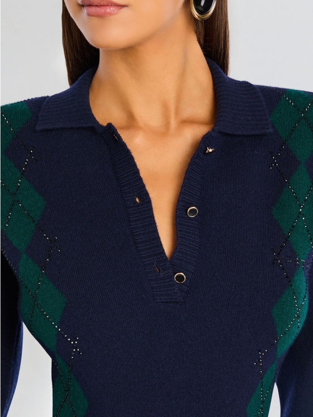 Retrofete polo and short set Navy & Green - Picture 3 of 8